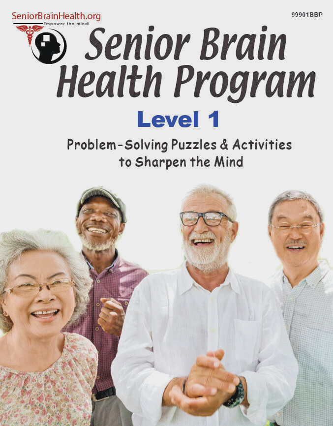Senior Brain Health Research-Based Problem-Solving Puzzle/Activity Workbook