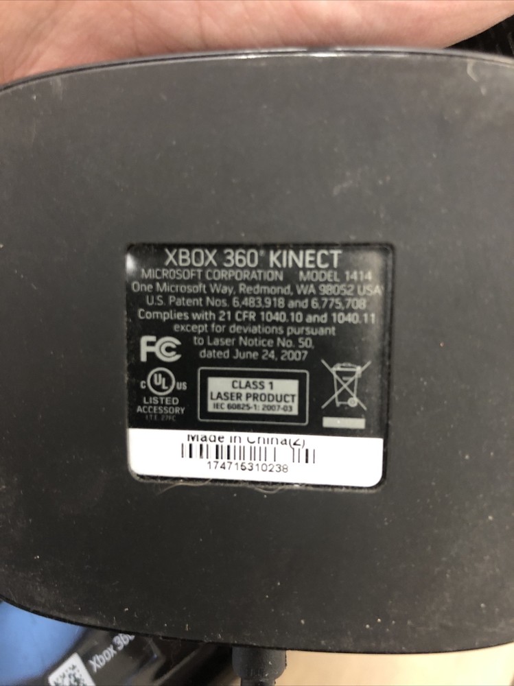 Kinect Microsoft XBOX 360 Model 1414 Sensor Bar Genuine Authentic Black *Tested