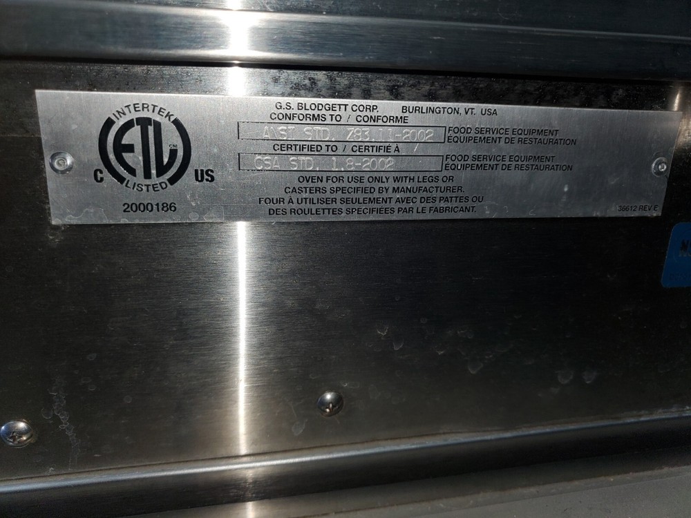 Blodgett convection oven used (parts)