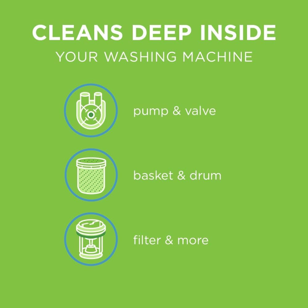 Washing Machine Cleaner Cleans Front Load Top Load Washers Including HE 6Tablets