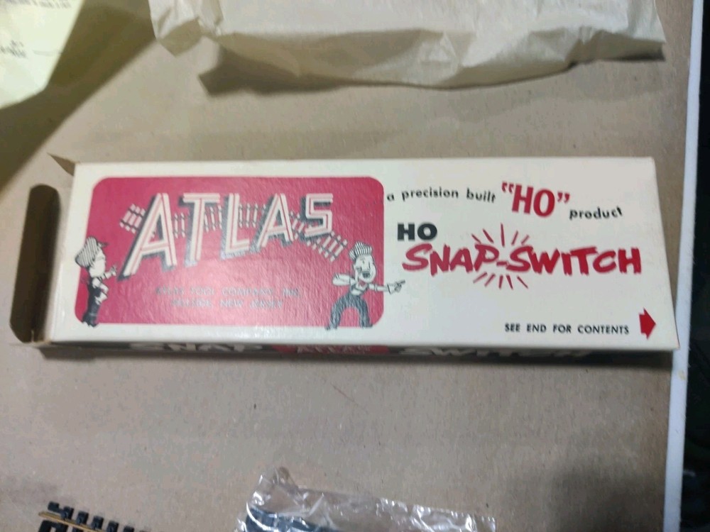 Atlas HO Snap-switch Manual Left #60 NOS