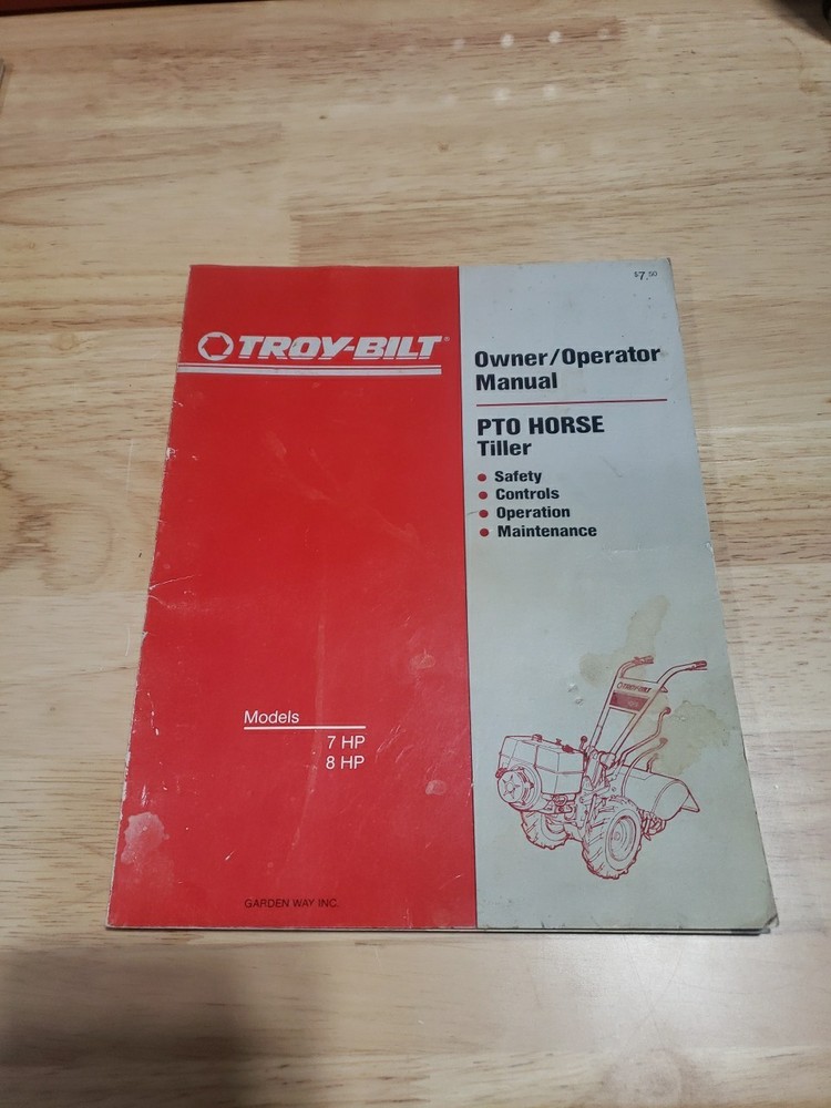 Troy Bilt PTO Horse owner/operator manual.