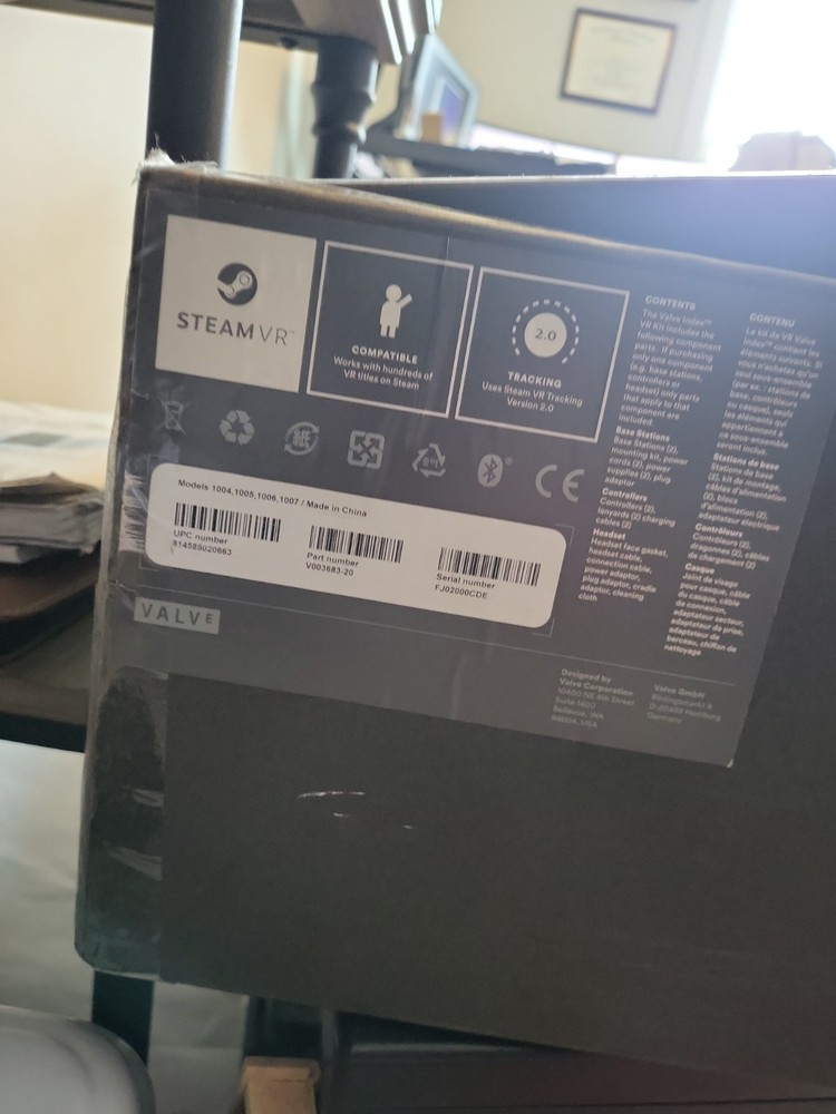 Valve Index PC And Console VR Headset Full Kit - Black