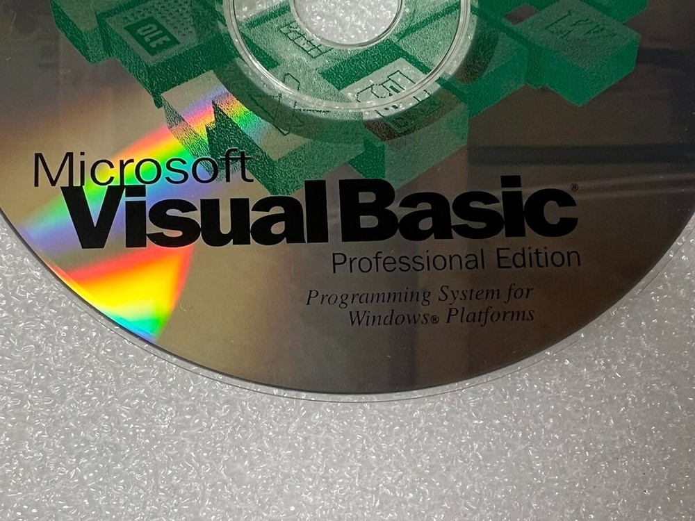MICROSOFT Visual Basic 4.0 Professional Edition Disc W/CD KEY Windows PC 95 NT 3