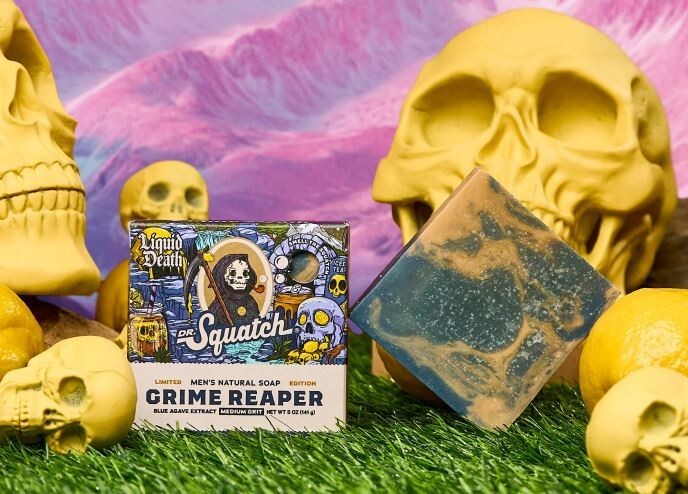 NEW!! 2 PACK Dr Squatch GRIME REAPER Limited Edition Bar!
