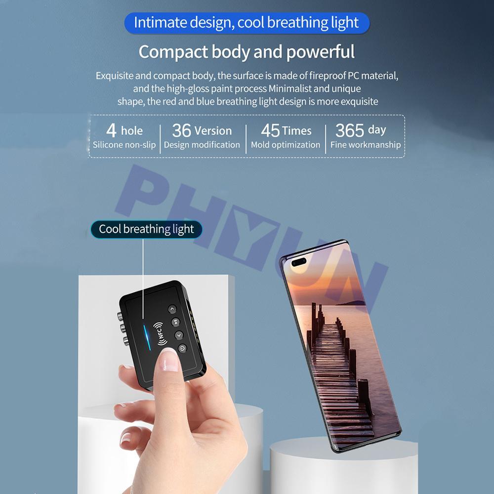 Bluetooth Receiver Transmitter AUX Wireless NFC Audio Adapter For Car Speakers