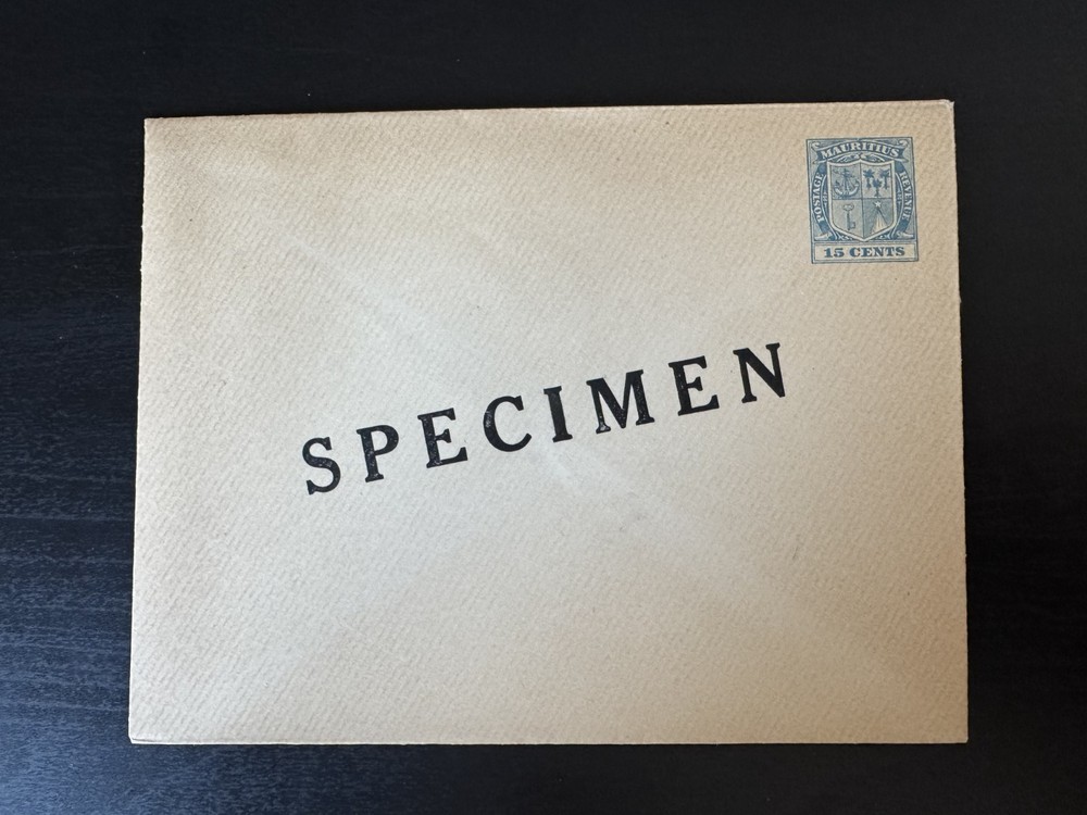 Mauritius - KGV Specimen 15c PSE Postal Stationery Envelope