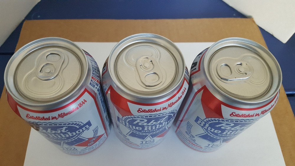 PBR Godzilla Pabst Blue Ribbon Beer 12 oz (3) Cans Attack PETER EMPTY..EMPTY..
