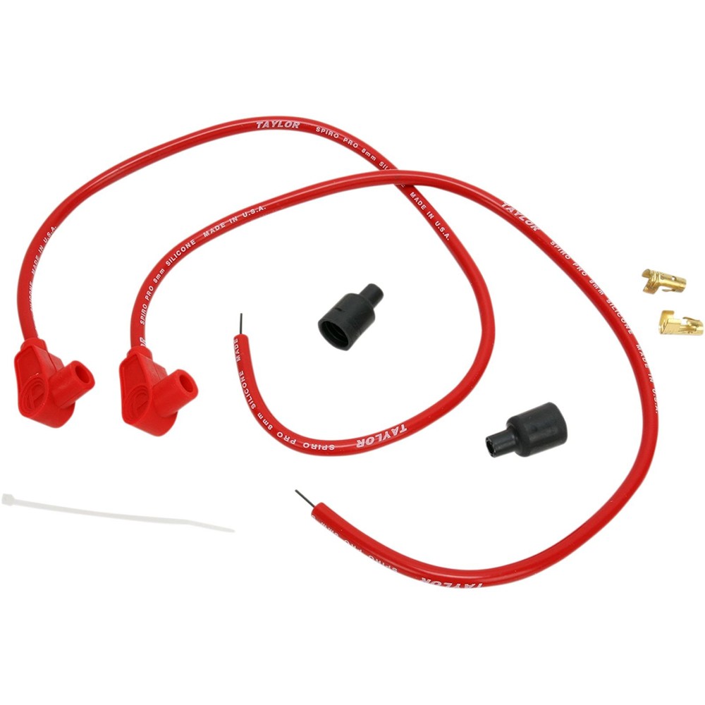 Sumax Universal Spark Plug Wire Kit - 90 degree - Red 76281