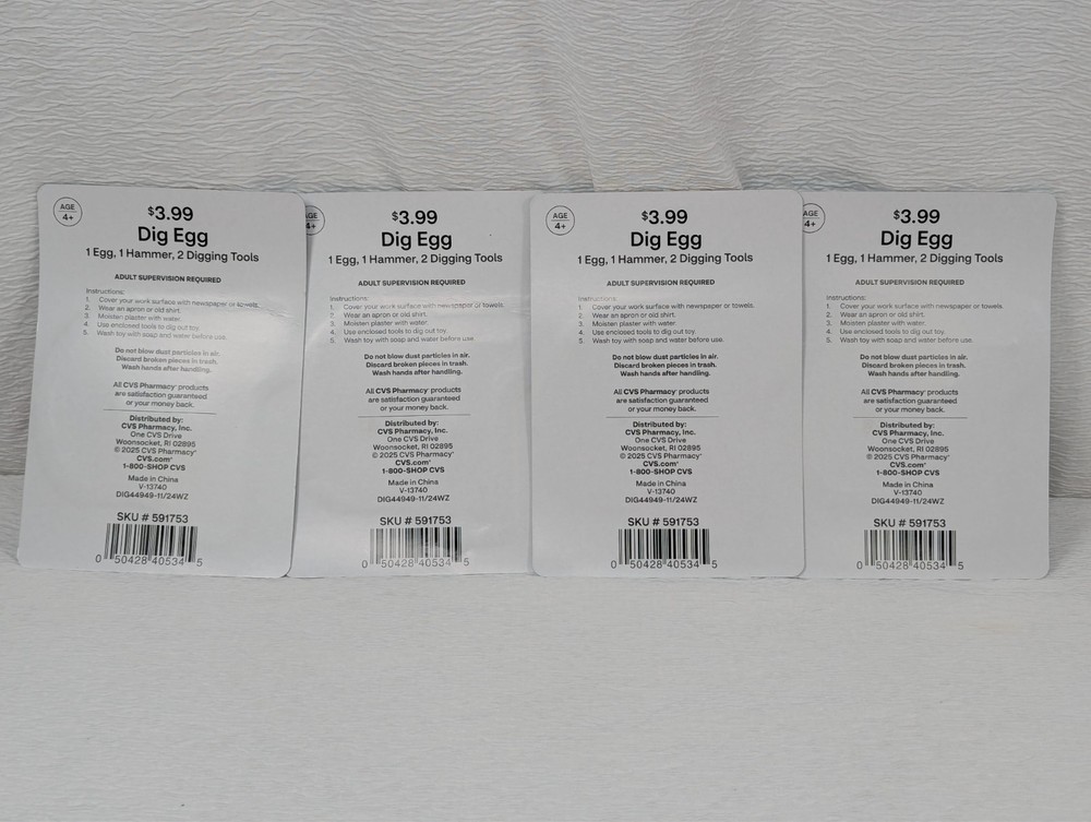 Cottondale - Dig Egg Kits - Hammers - Digging Tools & Surprise Figures - 4 Pack