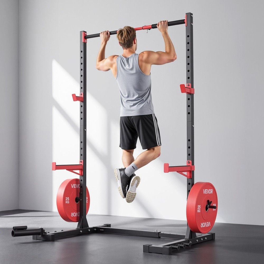Power Cage Rack, Multifunctional Squat Rack for Home Gym, Width-Adjustable