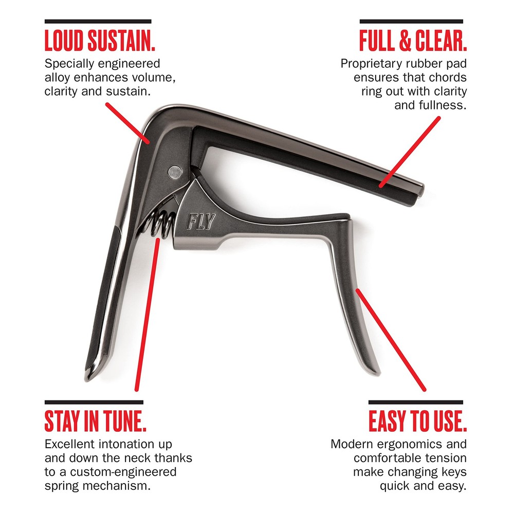 Trigger® Fly™ Capo Curved - Gun Metal