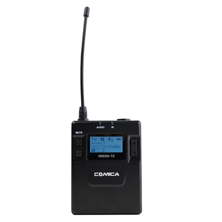 Lavalier Microphone Kit (Li-Ion) with Two Transmitters - Comica