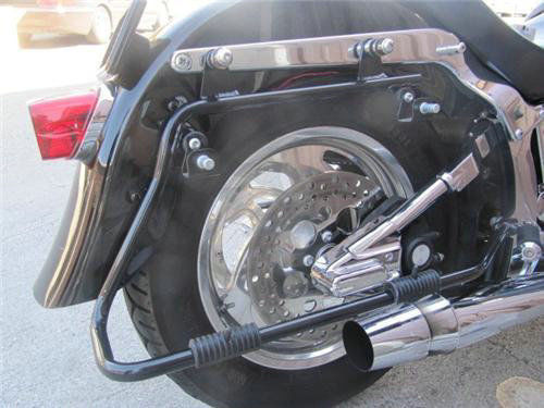 Hard Saddlebag Saddle bag Conversion Brackets Fit For Harley Softail w/ Hardware
