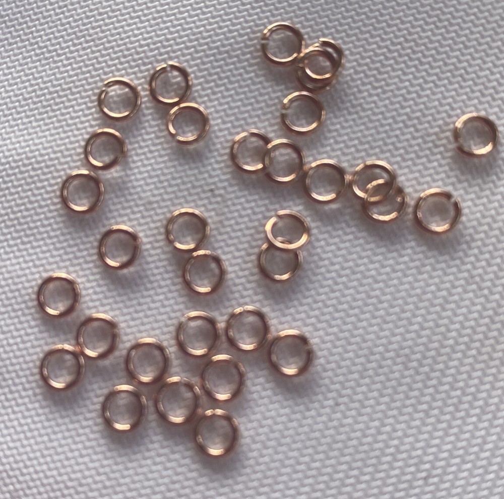 500 pieces ~ 4mm Copper Plate Open Jump Rings