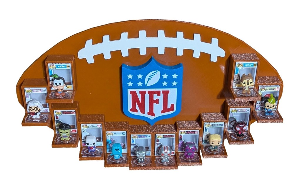 NFL Bitty Pop Display (Holds 12) 3D Printed