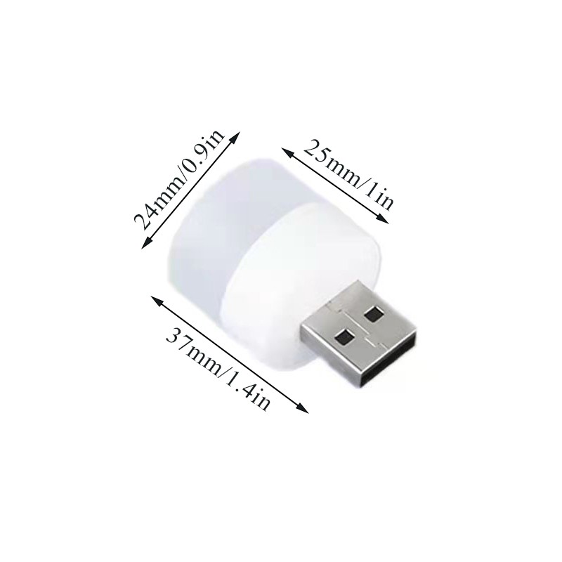 Modern White Plastic USB Powered Night Light with Eye Care Technology