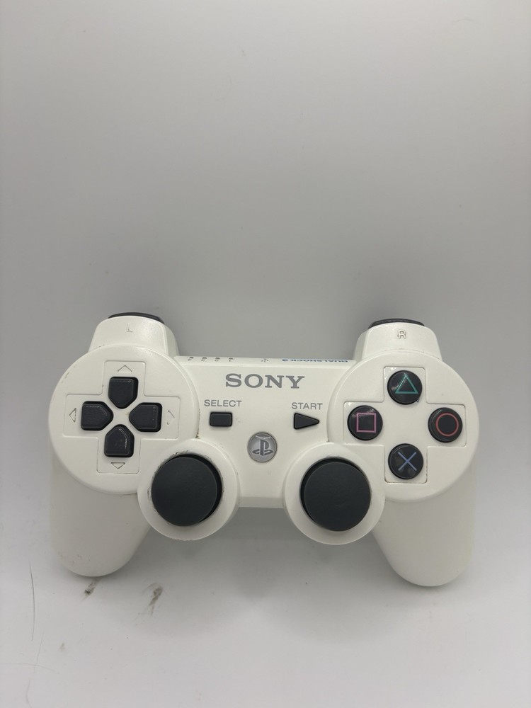 OEM Sony PS3 White Dualshock 3 Sixaxis Controller Tested & Works Official