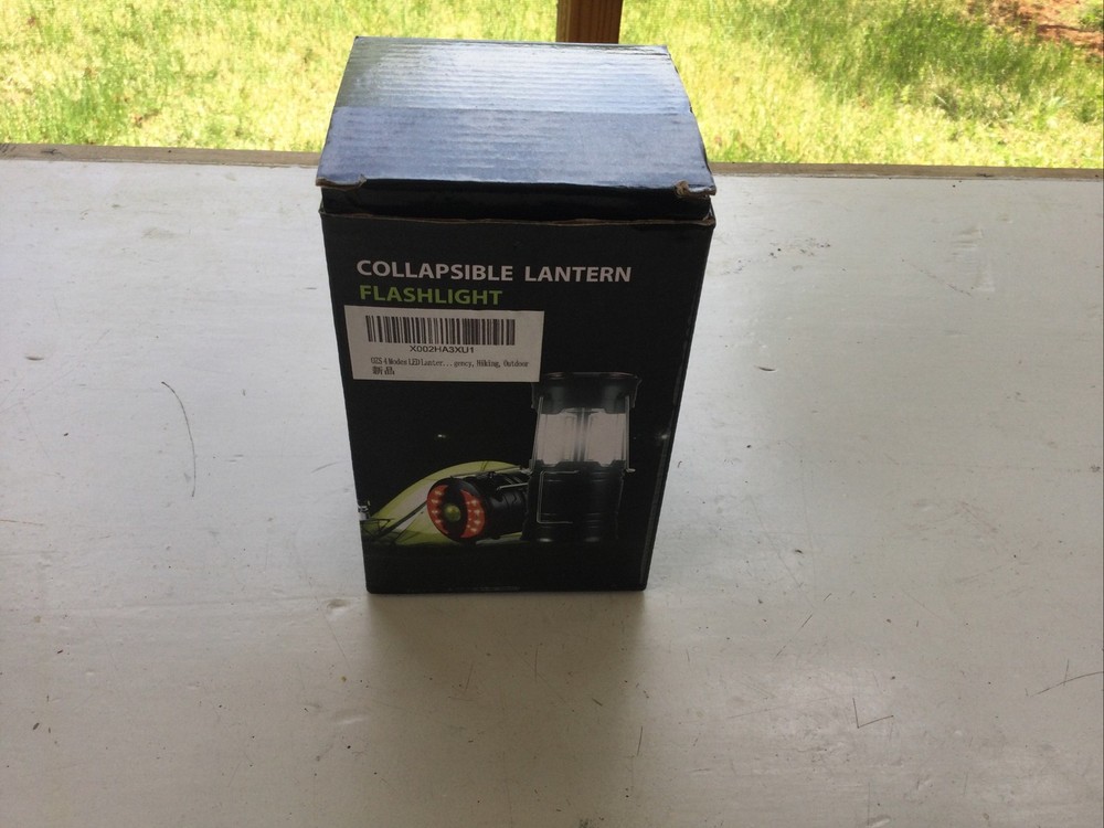 CAMPING LANTERN FLASHLIGHT AND BEACON Two In One With Box