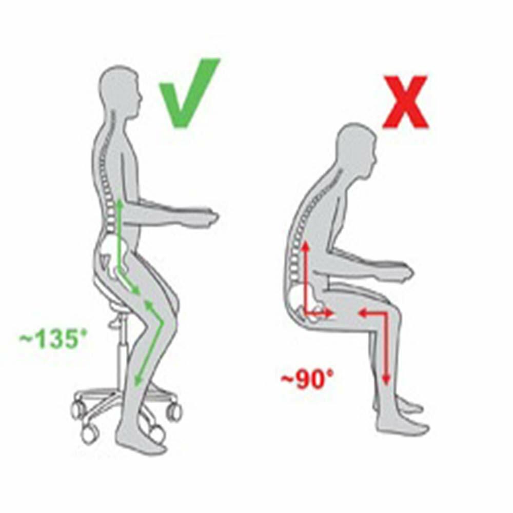 Adjustable Ergonomic Rolling Saddle Stool Chair with Back Support for Office