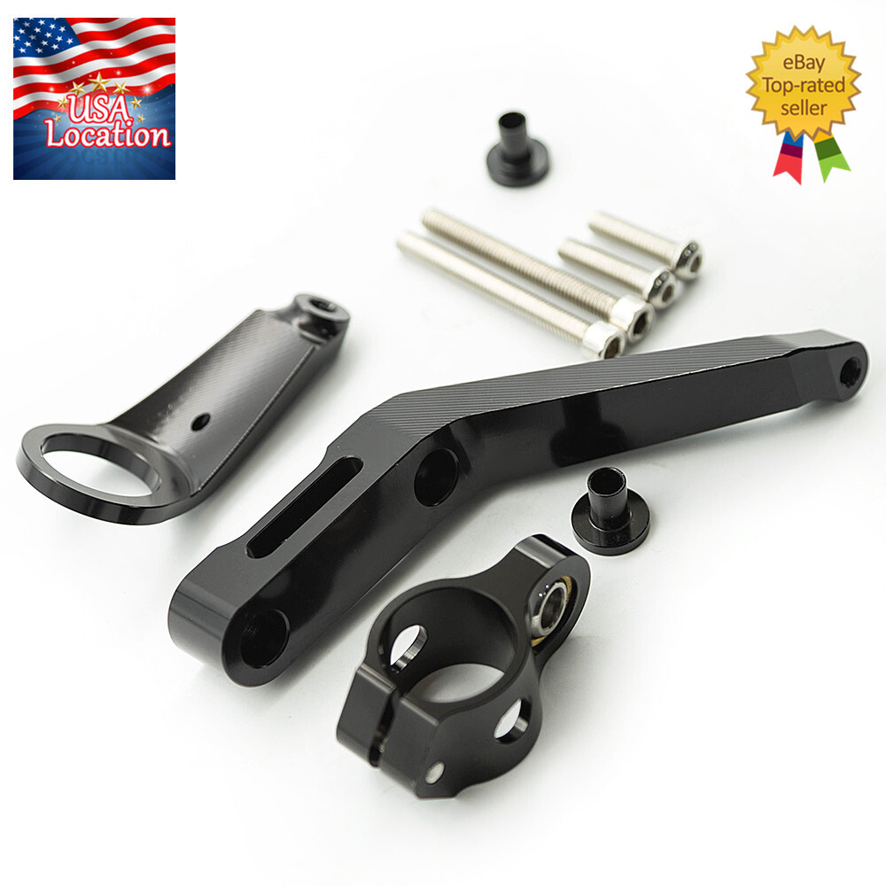 For CBR954RR 2002-2003 CNC Steering Damper Stabilizer Bracket Kit Holder Black