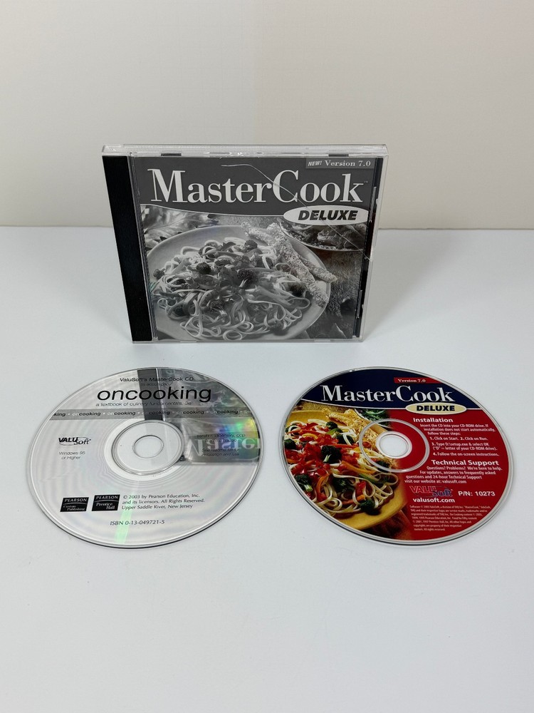 Master Cook Deluxe 7.0 & Oncooking Software for Windows 95/98 (SEE DESCRIPTION)