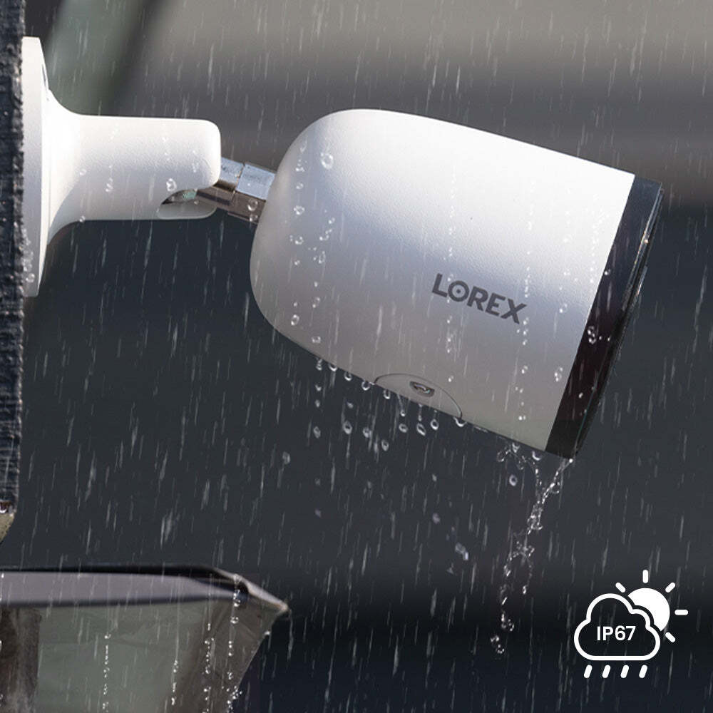 Lorex 4K+12MP Outdoor Security Camera System with 2 IP Wired Bullet Camera