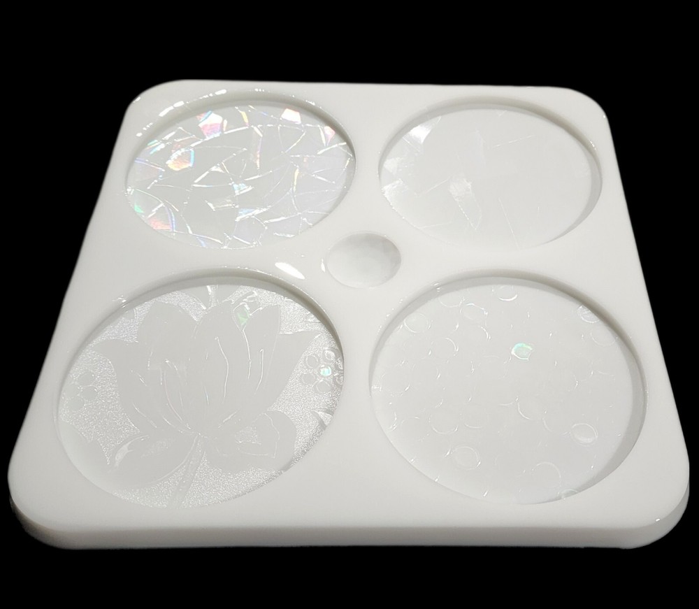 Holographic MIXED Small Coaster Silicone Mold AU
