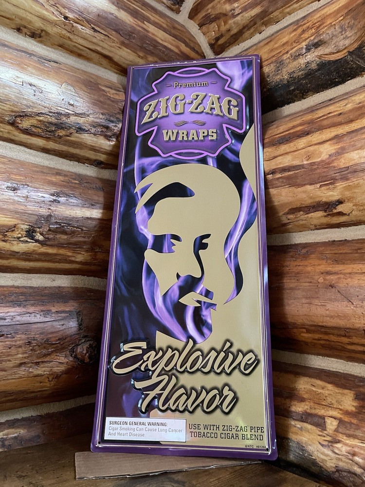 Zig Zag Tin Sign - 9”x24”
