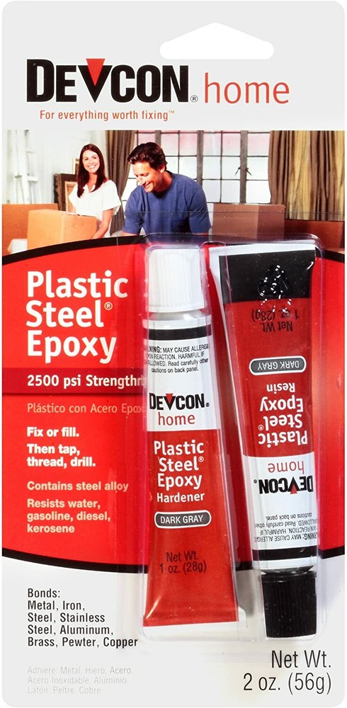 Devcon Home - Plastic Steel Epoxy 2500 psi Strength  2oz 56g