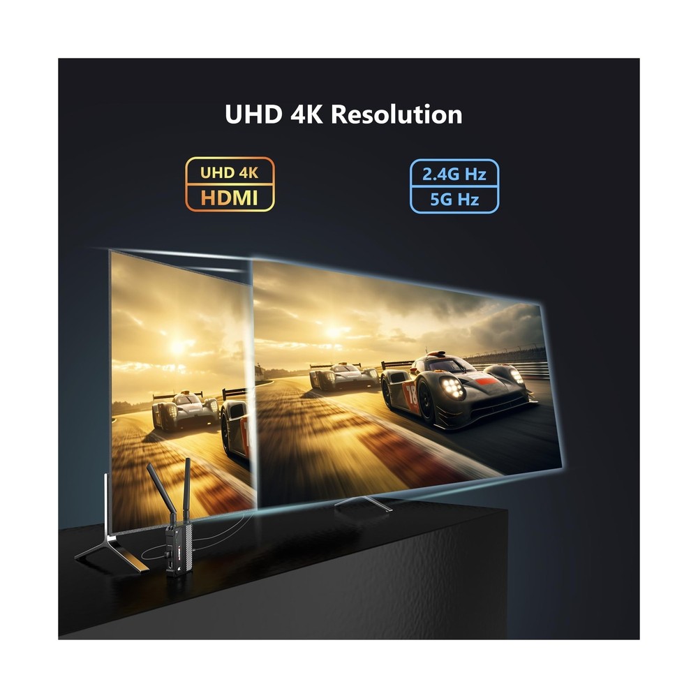 Wireless HDMI Transmitter and Receiver,1150ft Los Range,4K UHD Wireless Video...