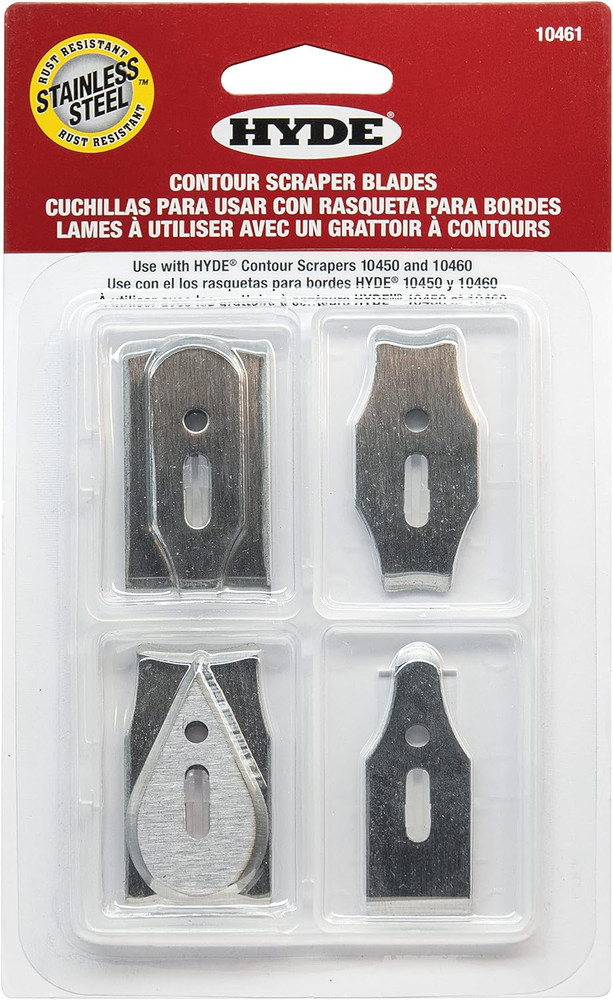 Contour Scraper Replacement 6 Stainless Steel Blades