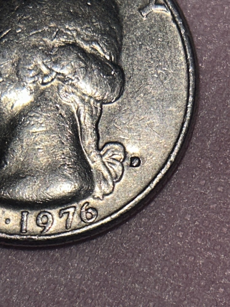 1776-1976 D Bicentennial Quarter Doubled Die Reverse DDO Error RARE