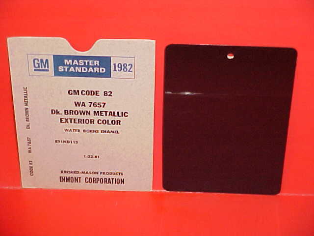 1982 CADILLAC ELDORADO DEVILLE FLEETWOOD BROUGHAM SEVILLE 4x6 PAINT CHIP CODE 82