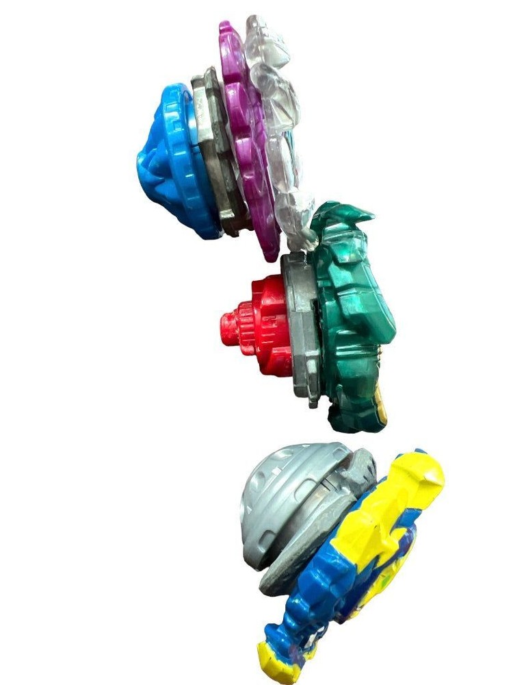 Three Beyblade Tops with 2 Plastic Launchers Hyper Sphere Infinty, Shock Typhon