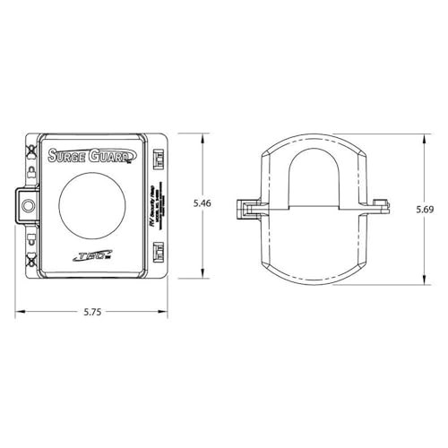 Technology Research 34590 Surge Guard Lock Hasp, Black
