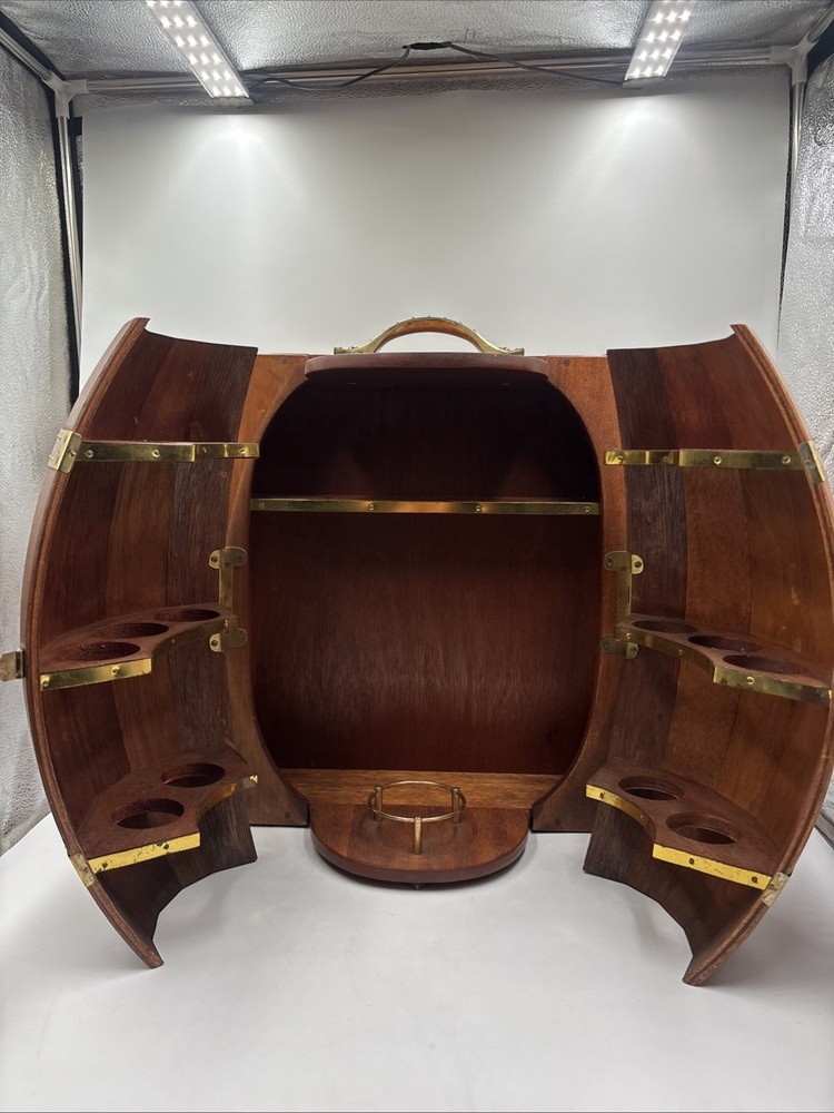 Mahogany Barrel Wine Rack / Wine Holder