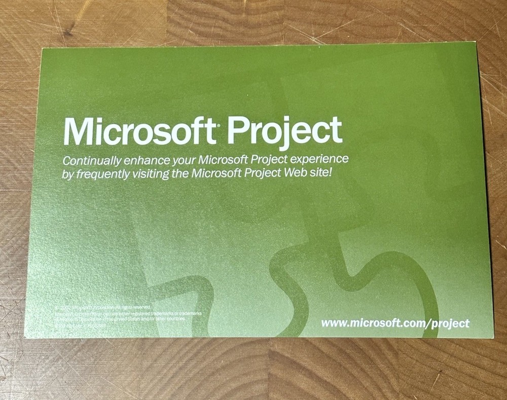VINTAGE: Microsoft Project Standard 2002 - Complete Package - Big Box - CD