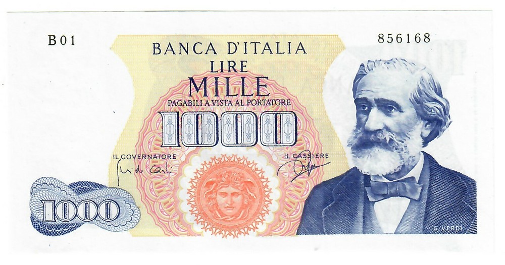 Italy 1000 Lire 1962 aUNC