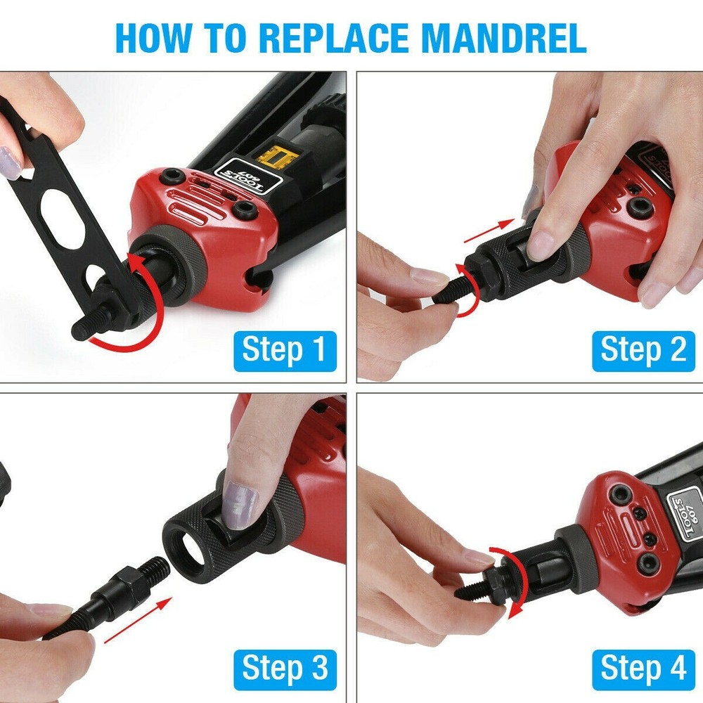 16"Rivet Nut Gun Kit Rivnut Tool Nut Setter Thread Setting Nutsert Tool 1010 Nut