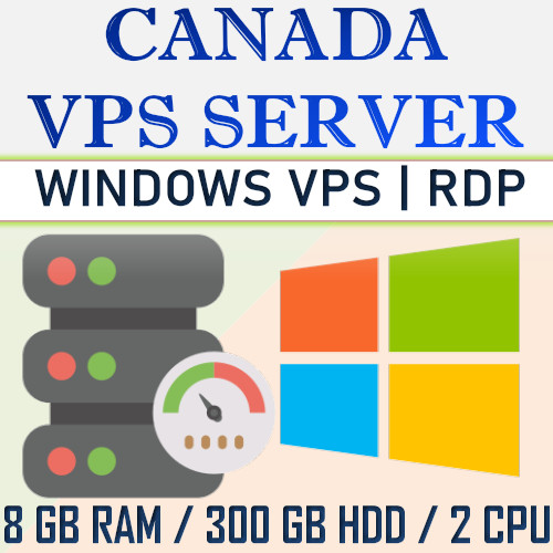 Windows / Linux - VPS Server / RDP Server / VPS Hosting - 8GB RAM + 300GB HDD