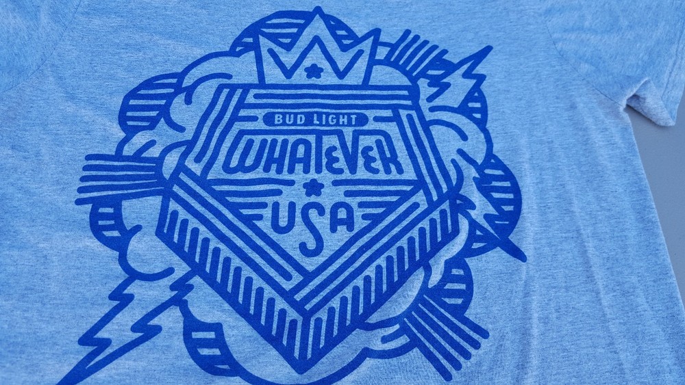 BUD LIGHT Whatever u.s. a T Shirt Size XL gray