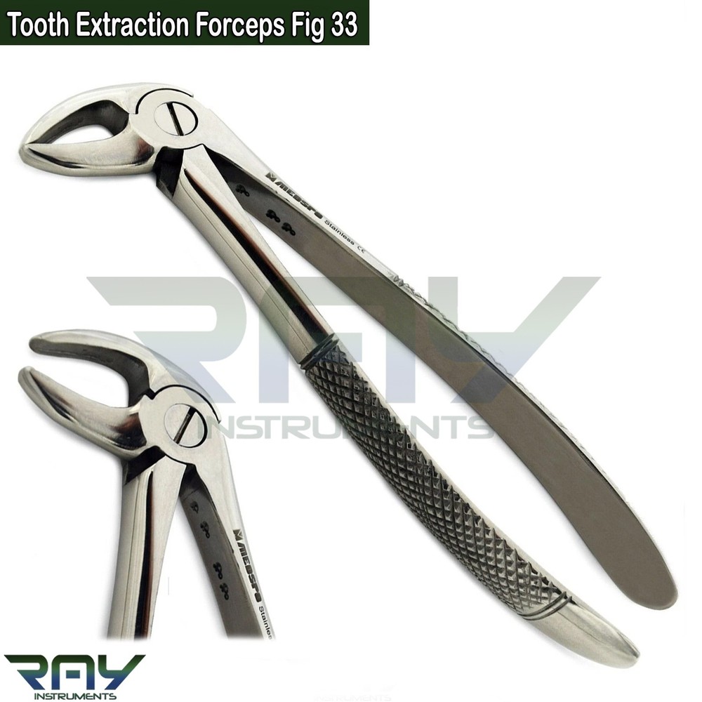 Tooth Extraction Forceps Fig 33 Extracting Lower Roots Dental Instruments CE
