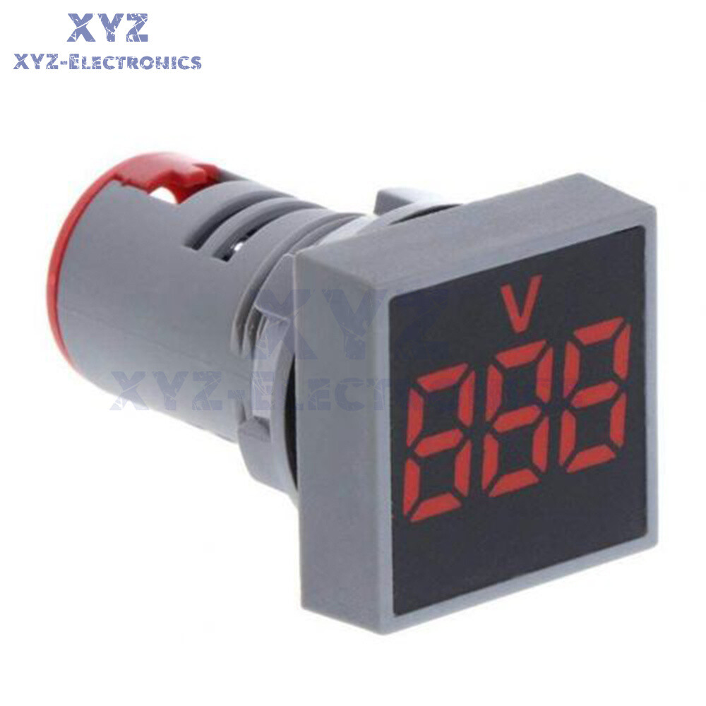 AC20-500V 22mm LED Light Panel Digital Voltage Volt Meter Display Voltmeter