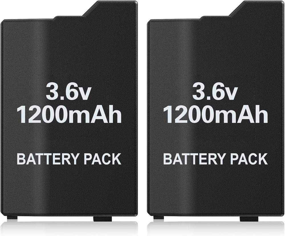 2Pcs Rechargeable Battery Pack Replacement for PSP 2000/3000/Lite/Slim Console,