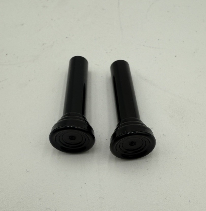 Pair Of 2 Pull Up Push Down Door Lock Rod Knobs Black