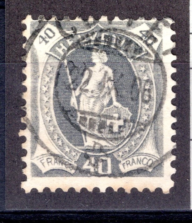 Switzerland 1904 sg 193 40f grey fine used