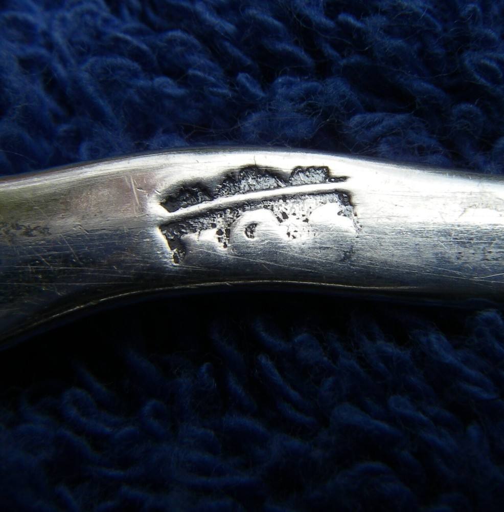 Very Early GERMANIC(?) Silver SERPENTINE Handle SPOON-Marked-AS IS