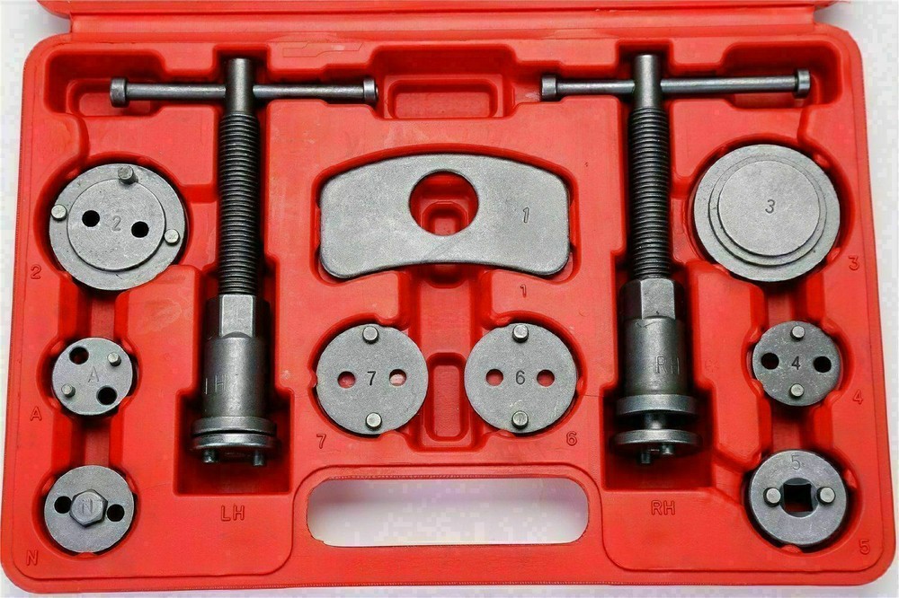 22pcs Disc Brake Caliper Tool Set Wind Back Kit Adapter #0-10 Adapter Sets