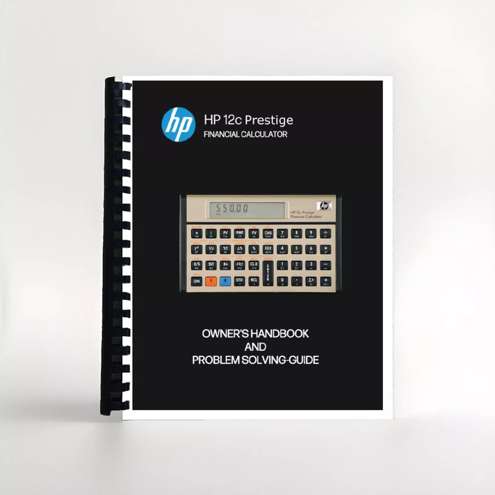 HP 12C Platinum Owner’s Handbook and Problem-Solving Guide